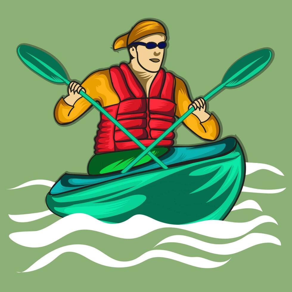 kayak vector diseño.