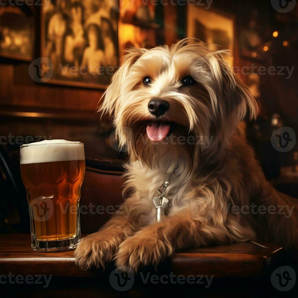 A big tangle of many Dog breeds with different design illustrations photo