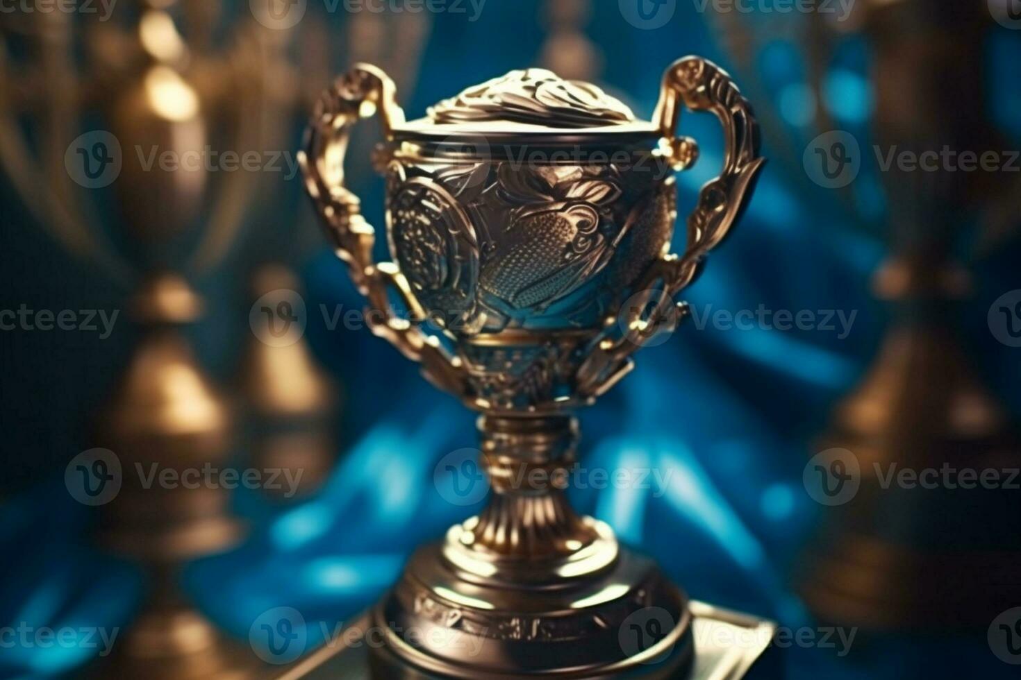 Symbolic champion's trophy, epitomizing success and the pursuit of excellence. AI Generated photo