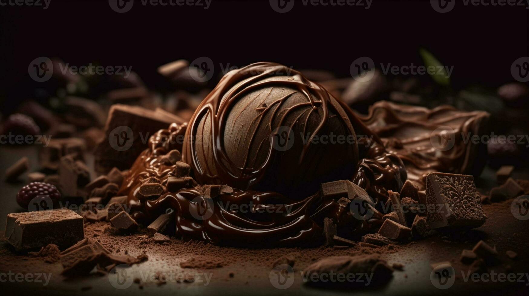 Decadent chocolate celebration, Embrace the deliciousness of World Chocolate Day. AI Generated photo