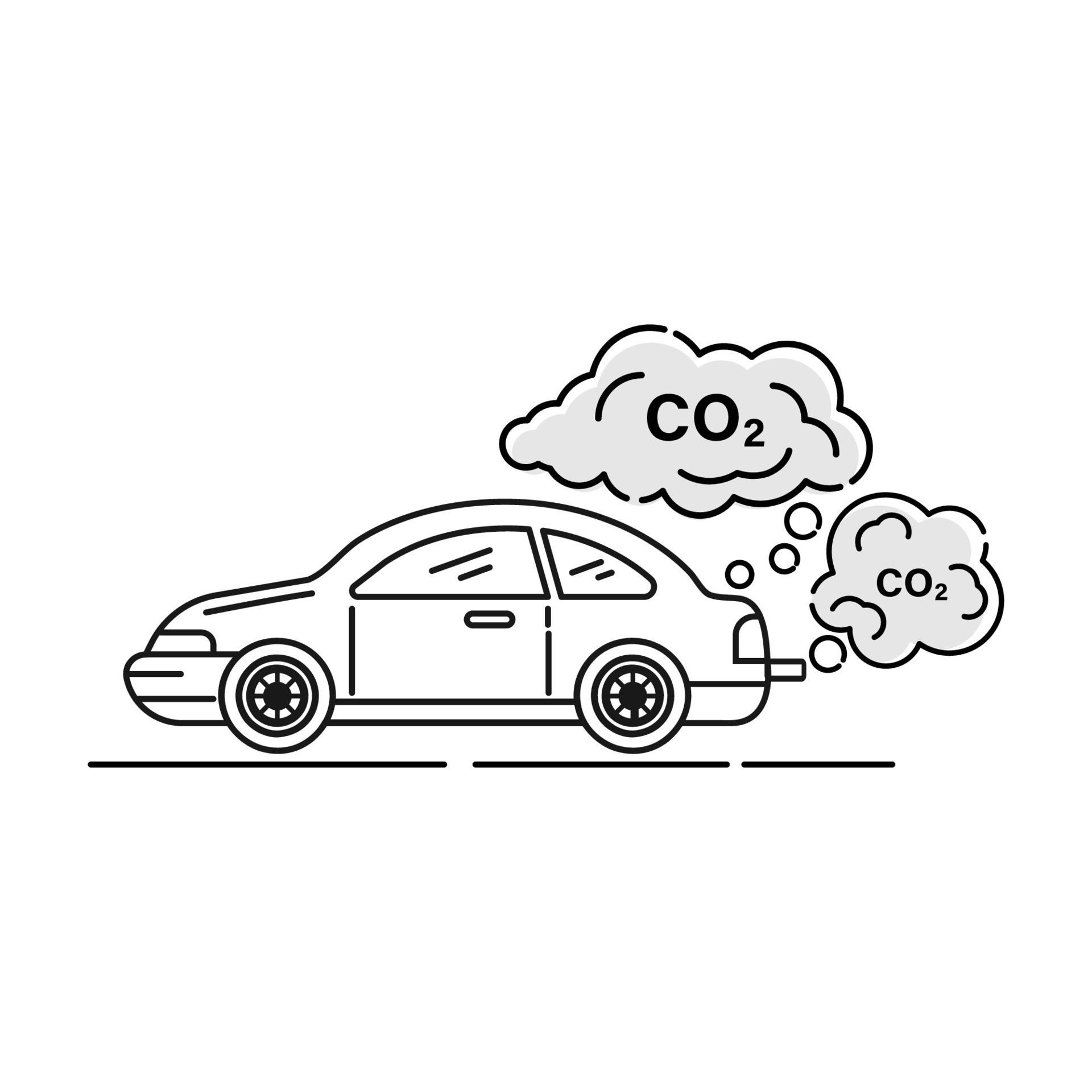 Car air pollution. Vehicle toxic pollution vector illustration 28717341 ...