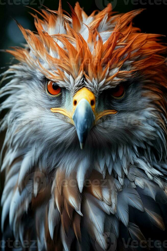 Fierce birds with fiery wings protect their nests ready to confront any intruders with utmost determination and aggression photo