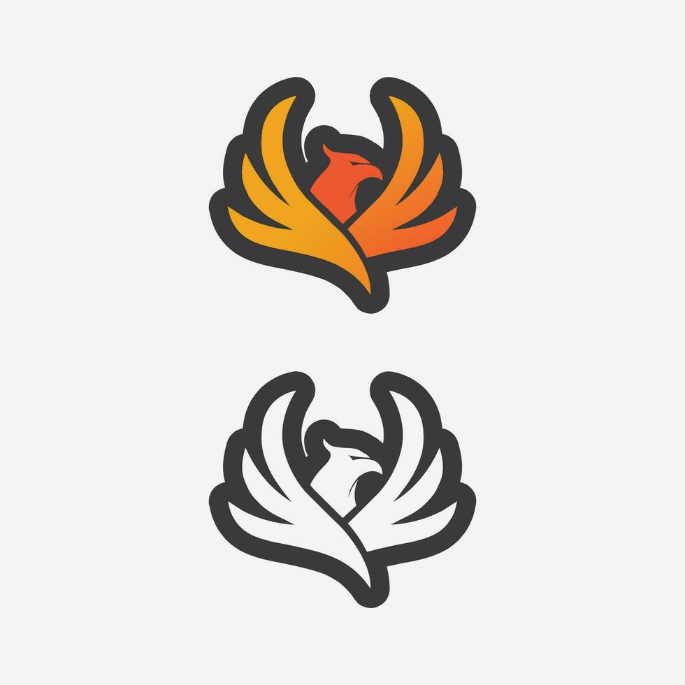 birds and wing logo animal vector icon fly design illustration template graphic