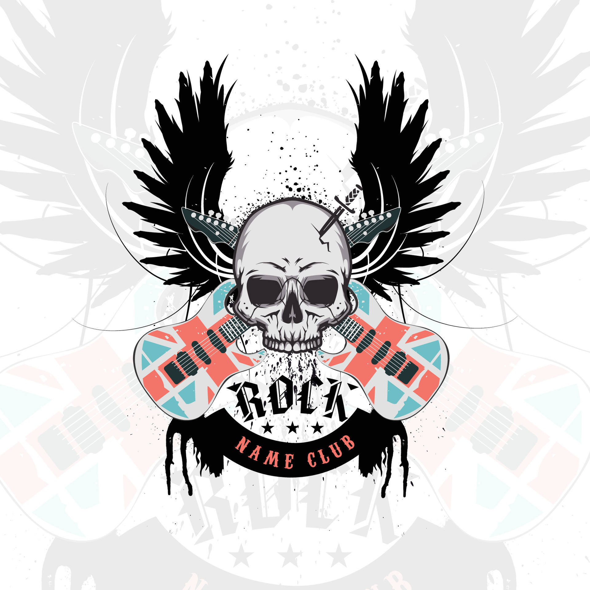 Rock music shop, recording studio, karaoke club vector labels, badges ...