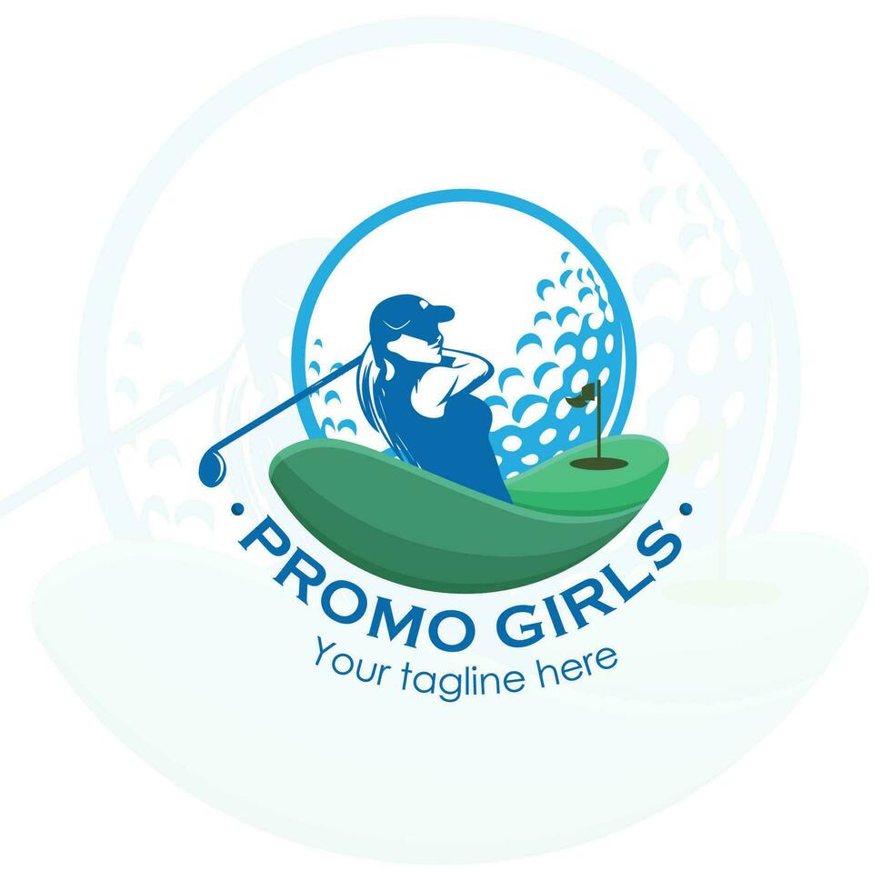 Promo grils creative logo design vector