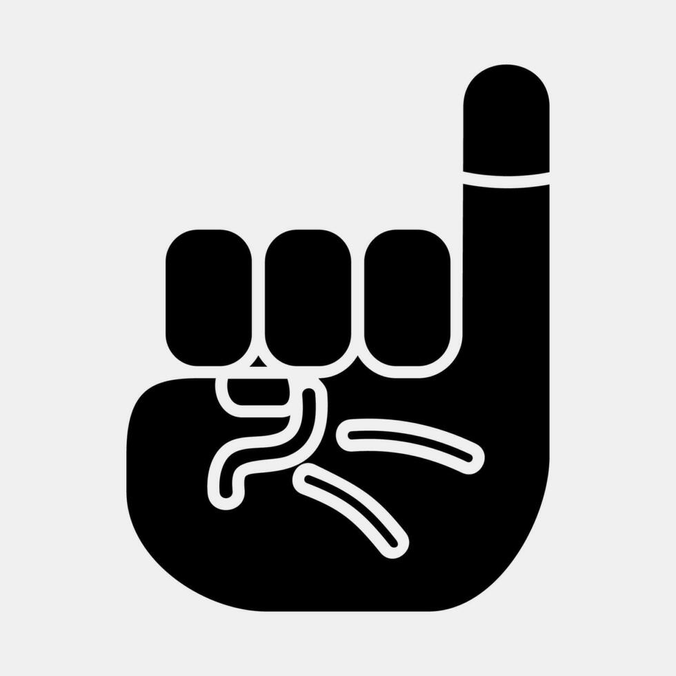 Icon ink on the little finger. Indonesian general election elements. Icons in glyph style. Good for prints, posters, infographics, etc. vector