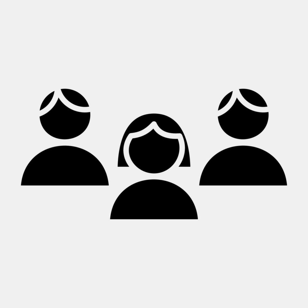 Icon voters. Indonesian general election elements. Icons in glyph style. Good for prints, posters, infographics, etc. vector