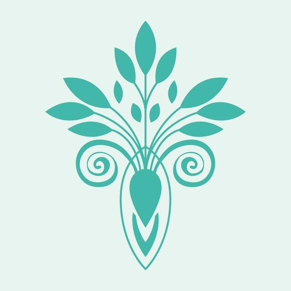 Abstract Leaves Icon Vector - Nature's Essence Captured in Stylish and Minimalist Form