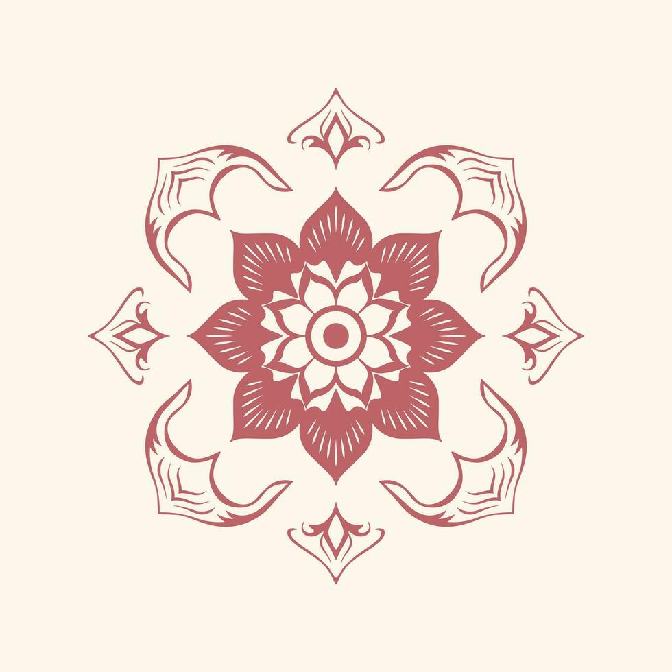 floral mandala emblema vector - de la naturaleza belleza y intrincado simetría en cautivador diseño
