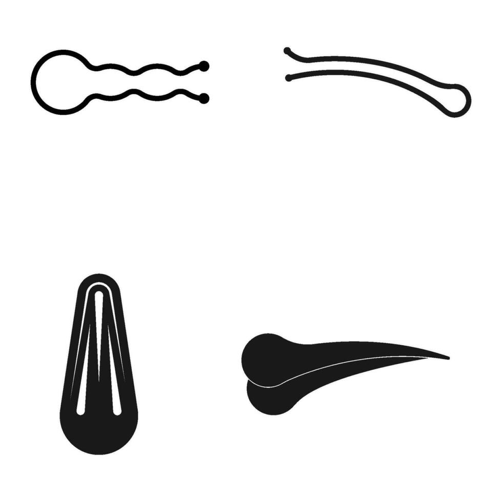 Metal Hair pin icon vector