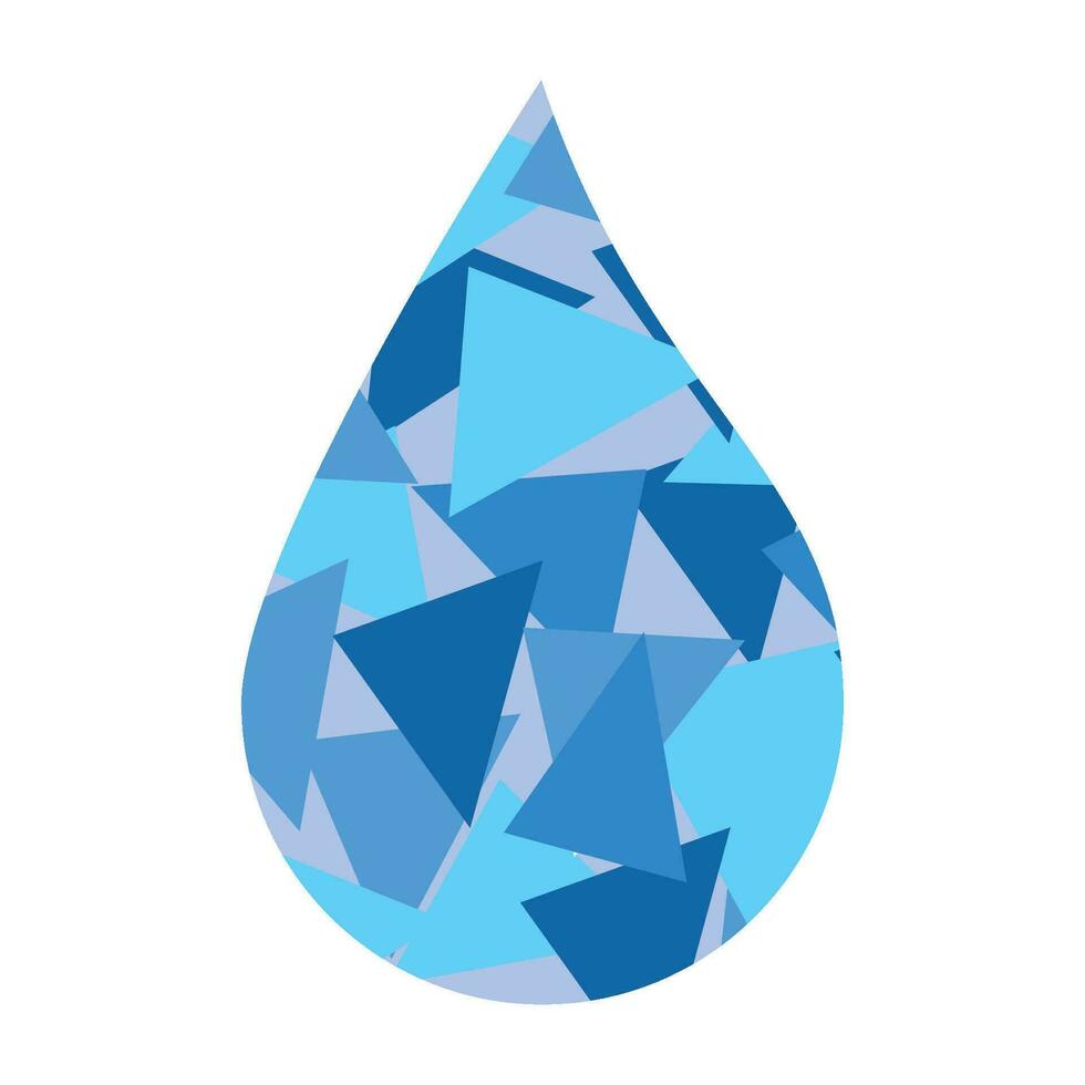 Water drop abstract logo vector