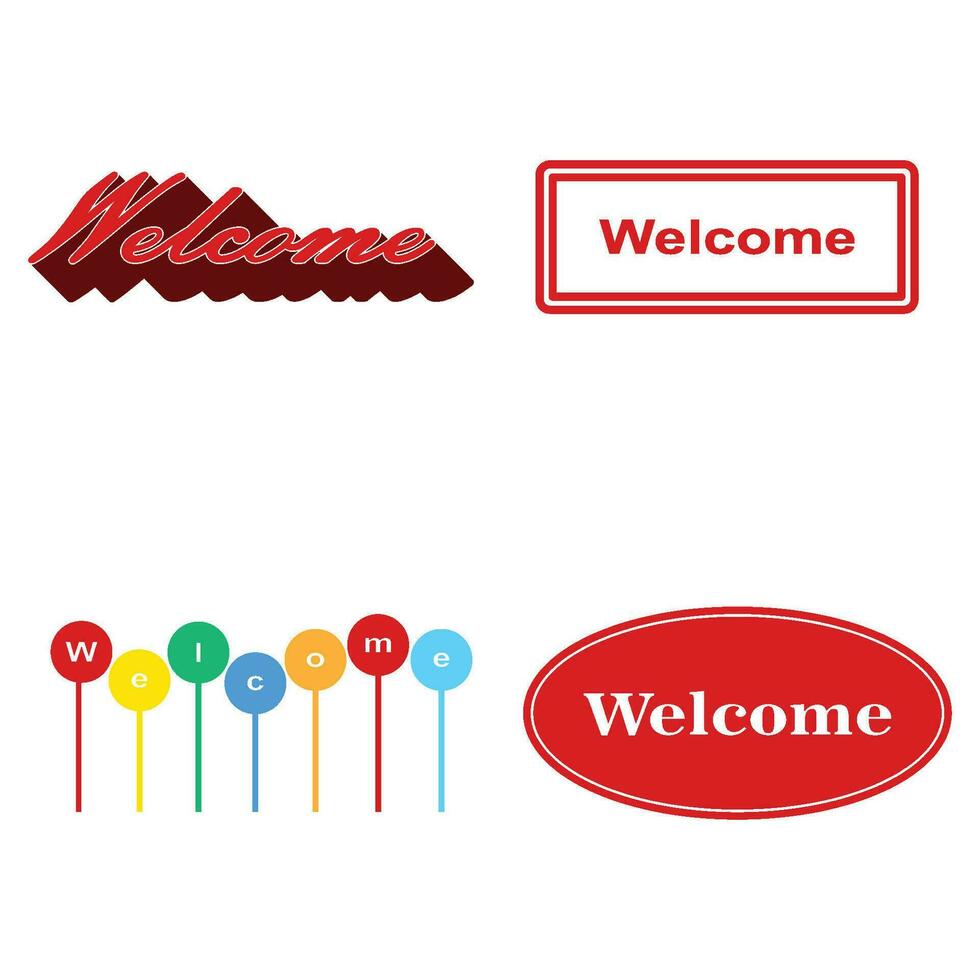 welcome icon vector