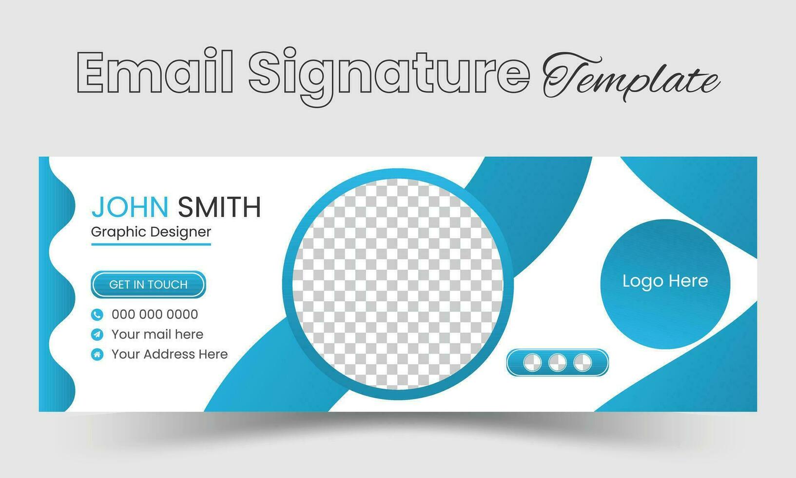 Business email signature vector design. vector illustration free Vector