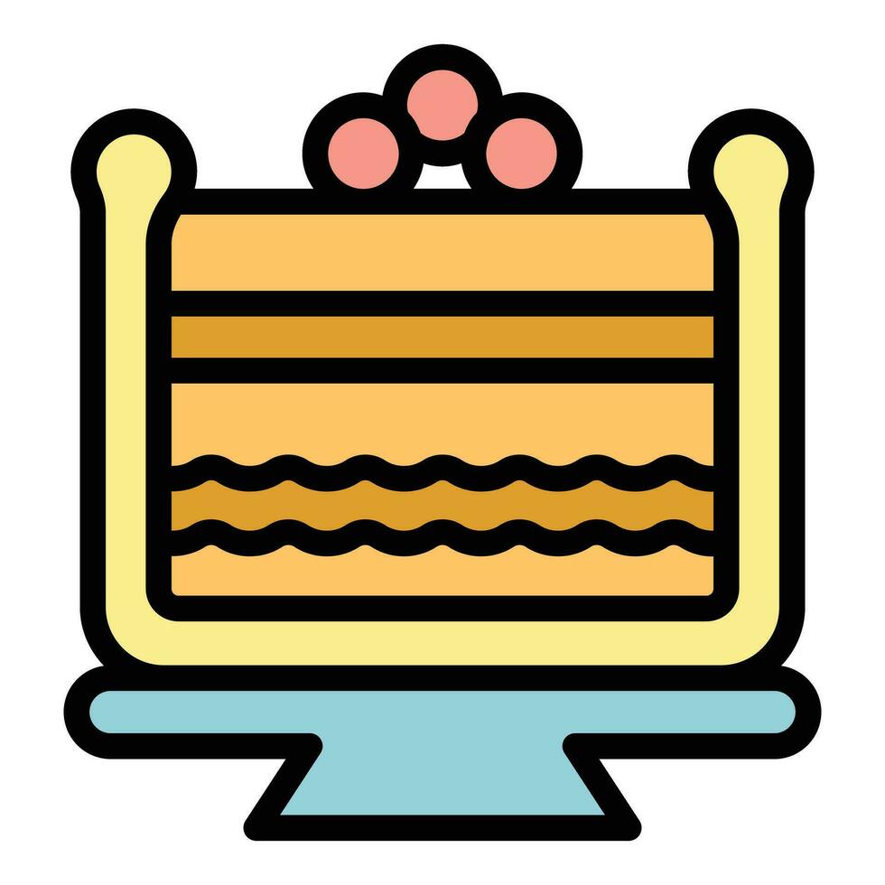 Meal cake icon vector flat
