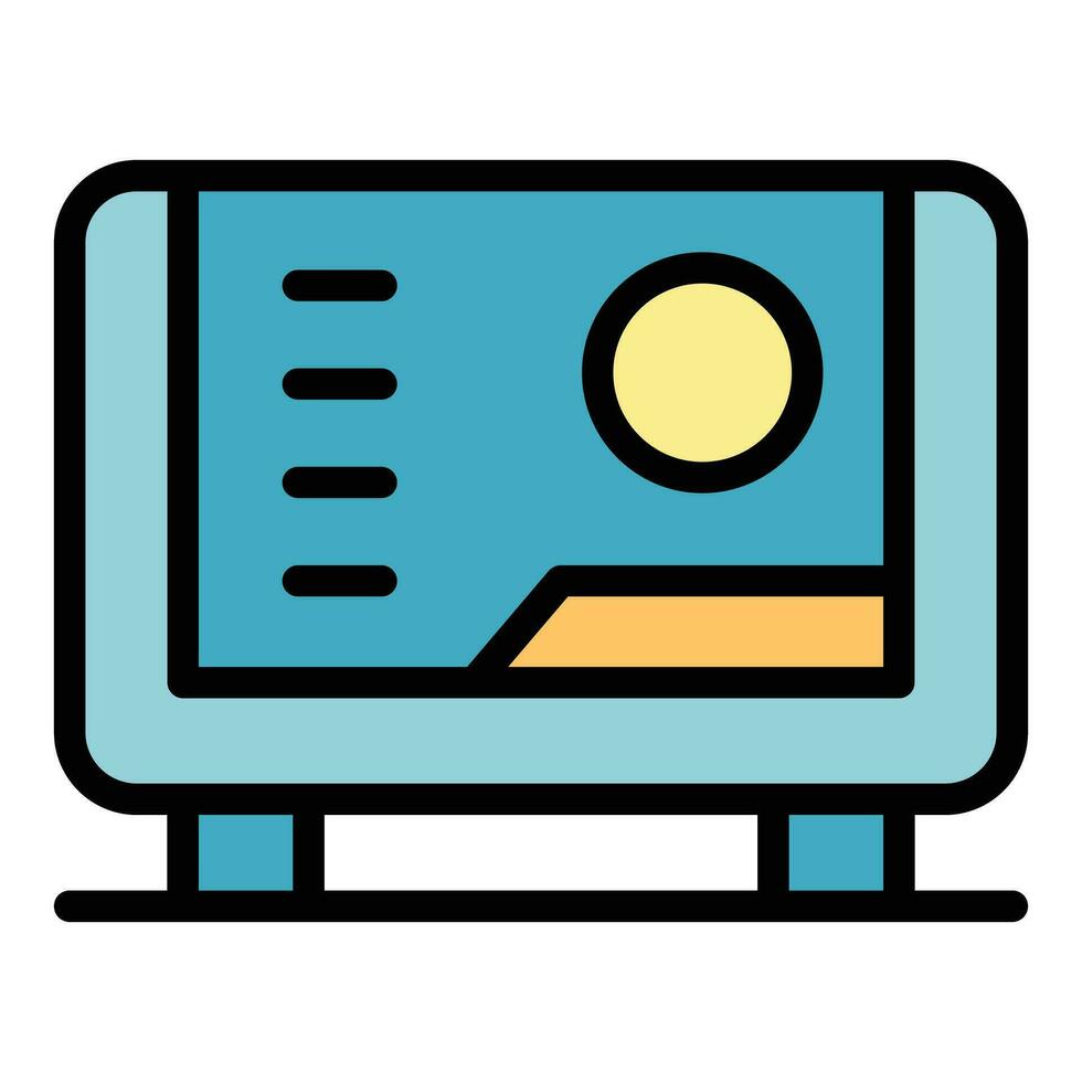 Portable generator icon vector flat