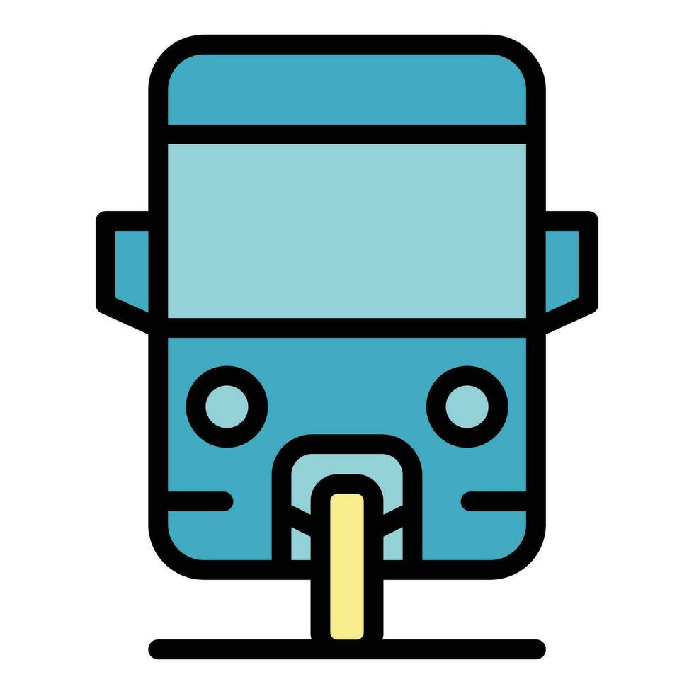 Old trishaw icon vector flat