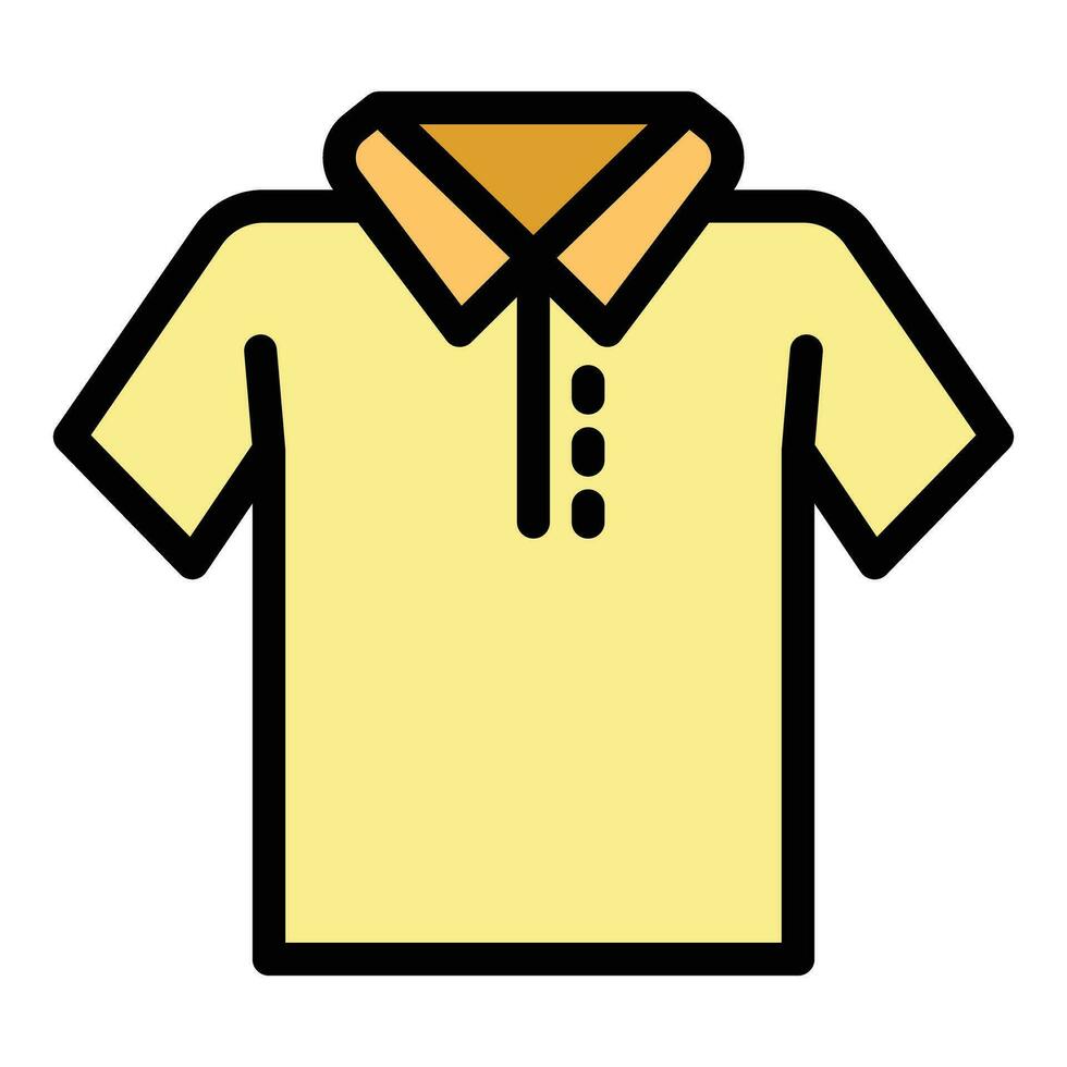 algodón camisa icono vector plano