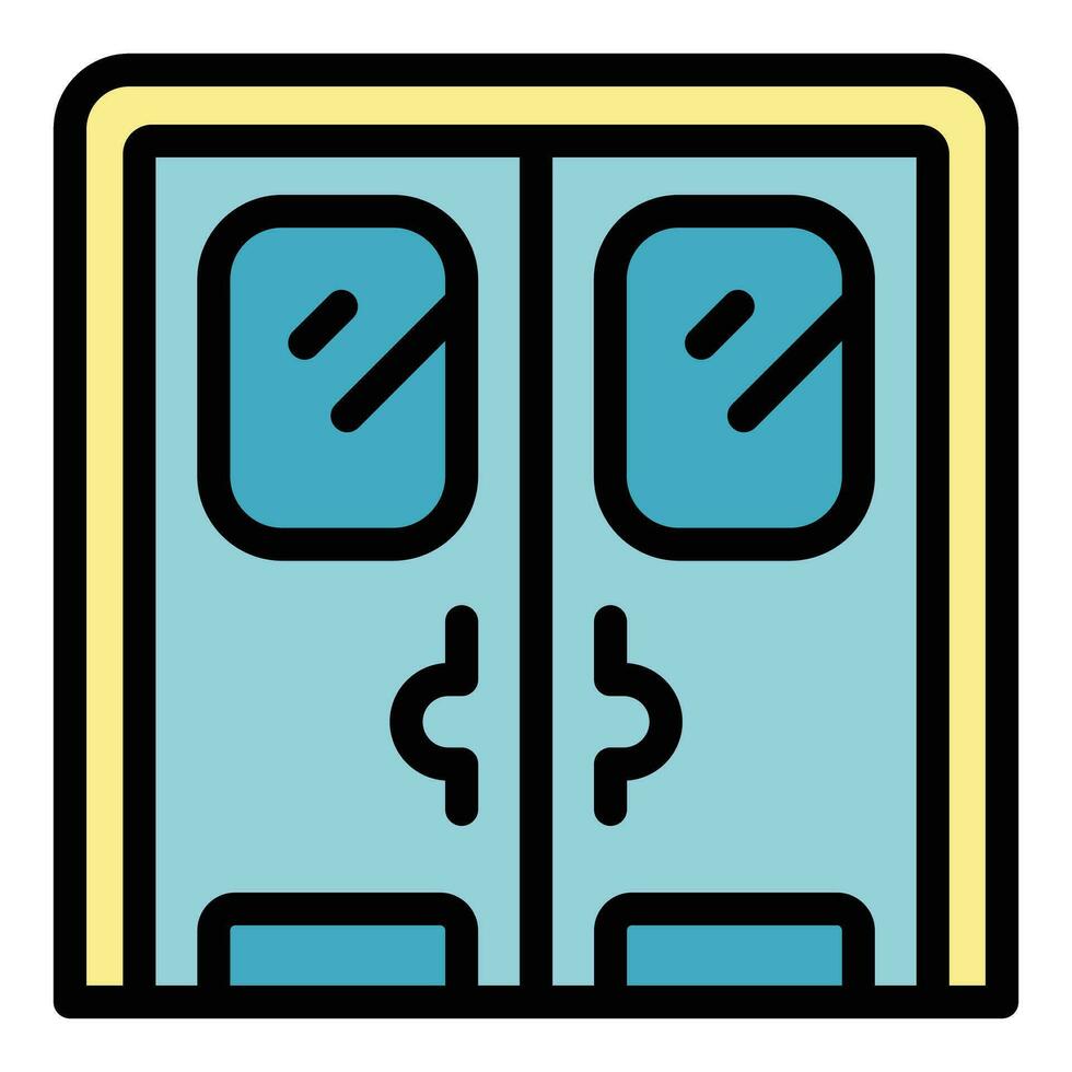 Door enter icon vector flat