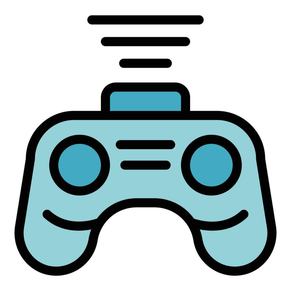 Wireless joystick icon vector flat