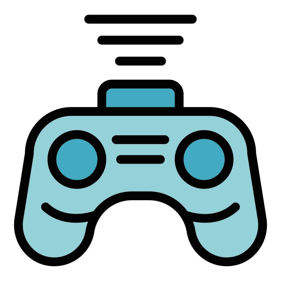 Wireless joystick icon vector flat