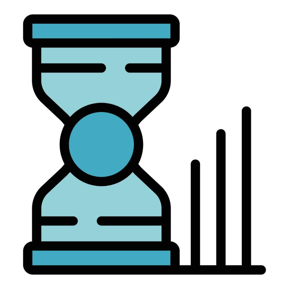 Hourglass manager icon vector flat