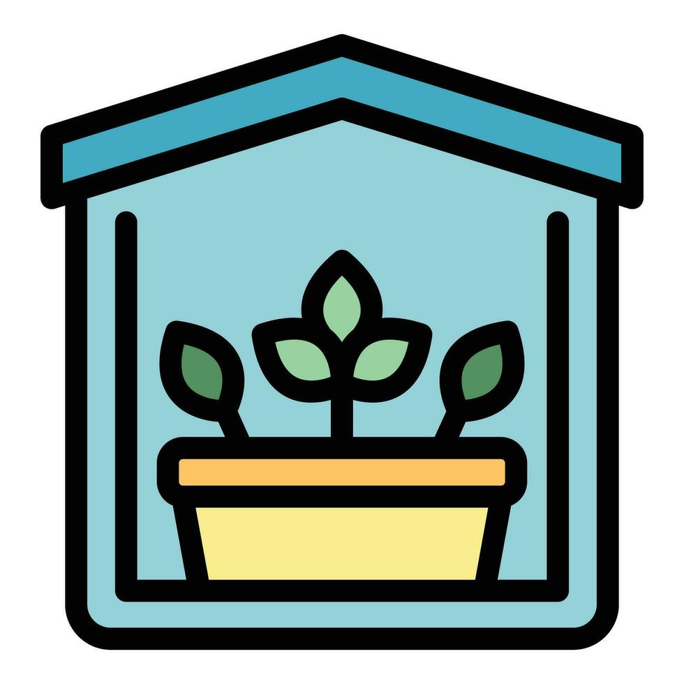 eco planta maceta icono vector plano