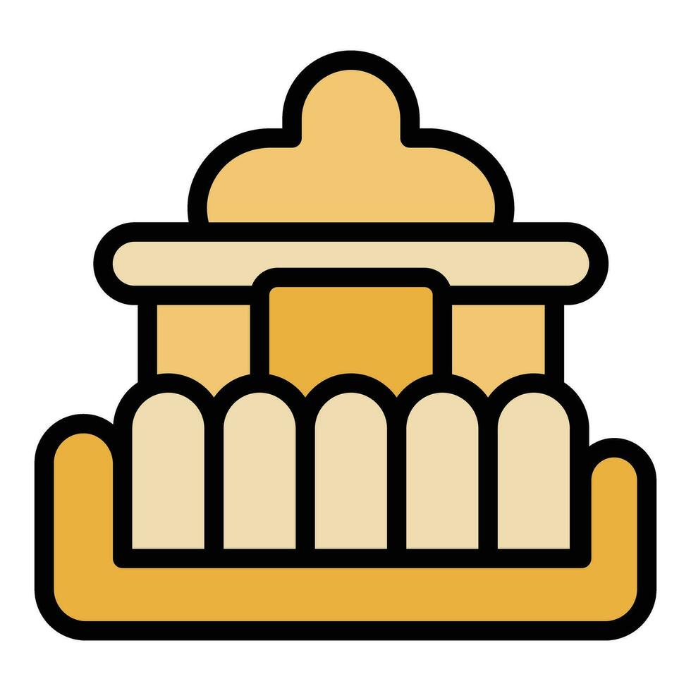 Asian temple icon vector flat