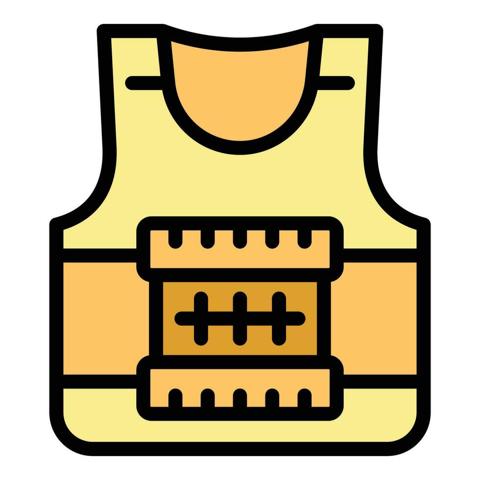 Vest protection icon vector flat