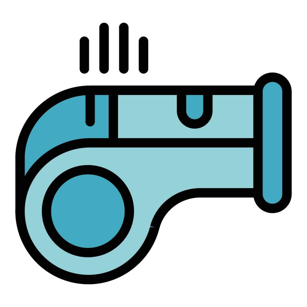 Coast guard whistle icon vector flat