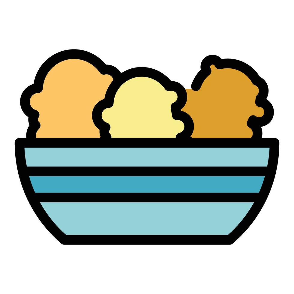 Chicken meal icon vector flat