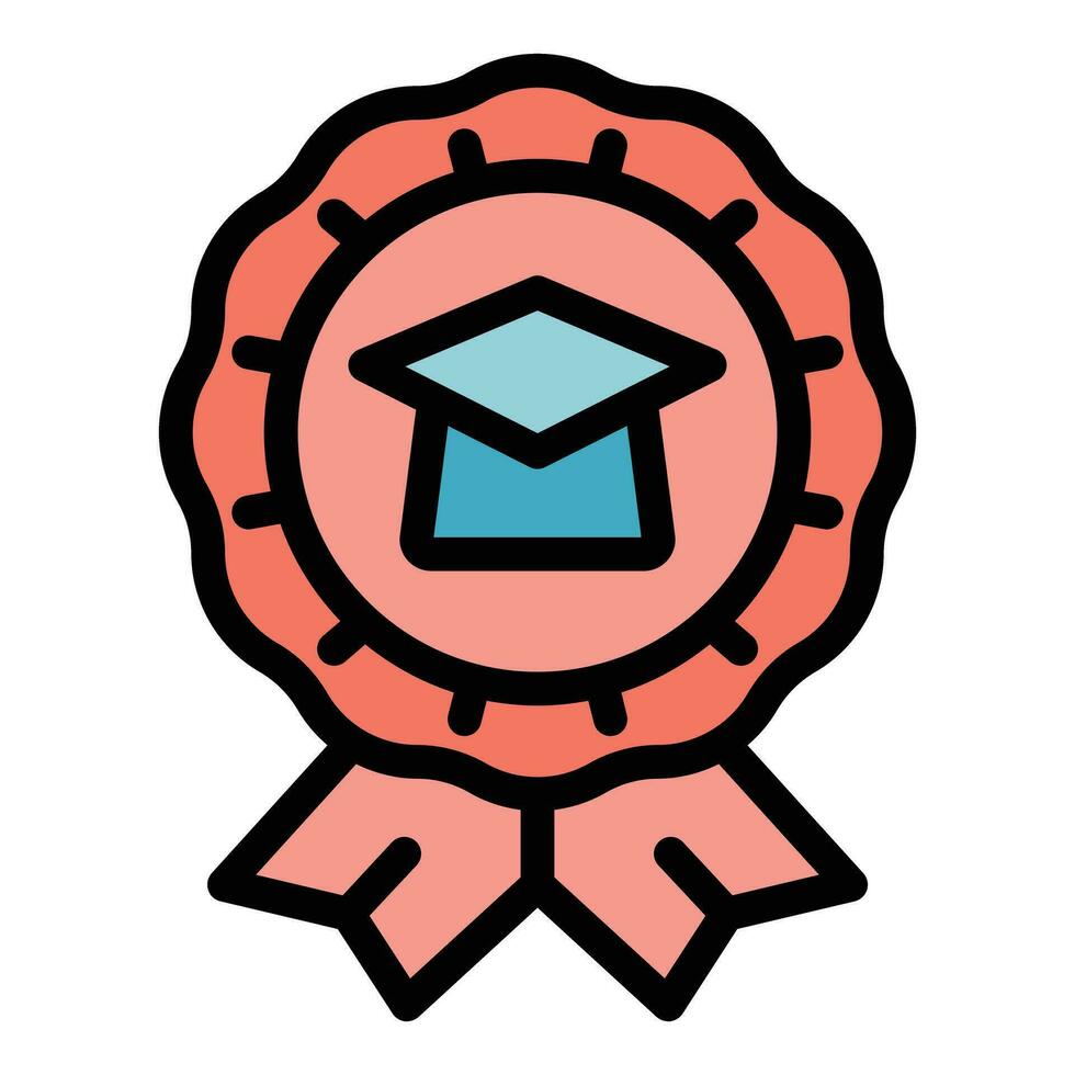 Study emblem icon vector flat