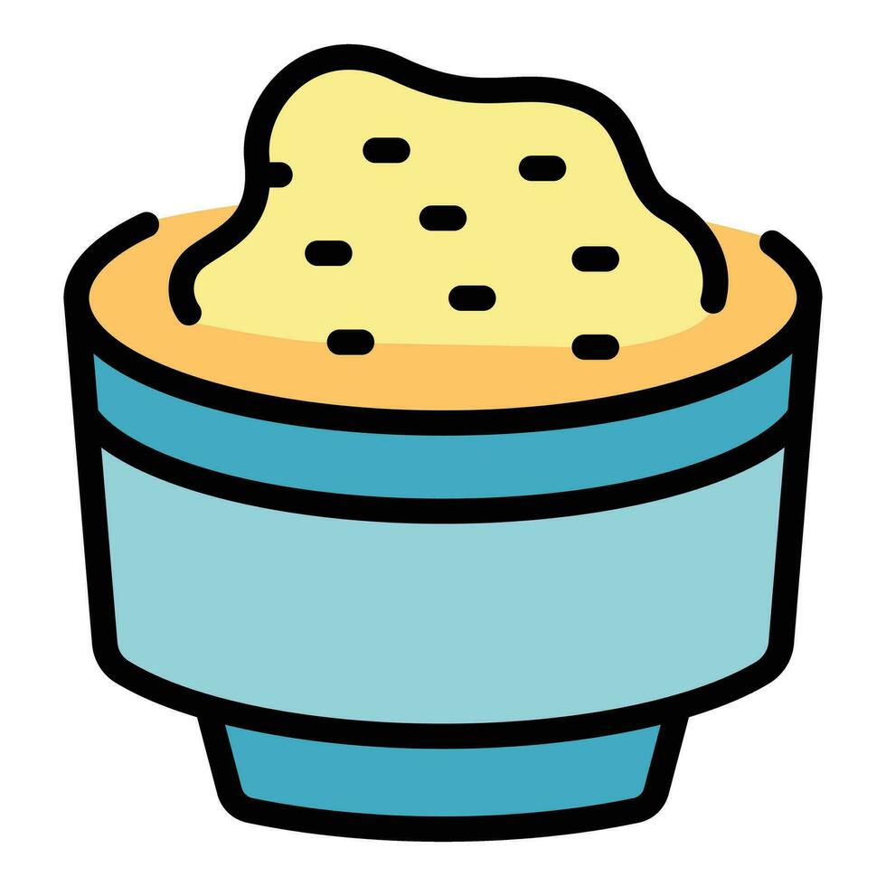 Japan rice icon vector flat