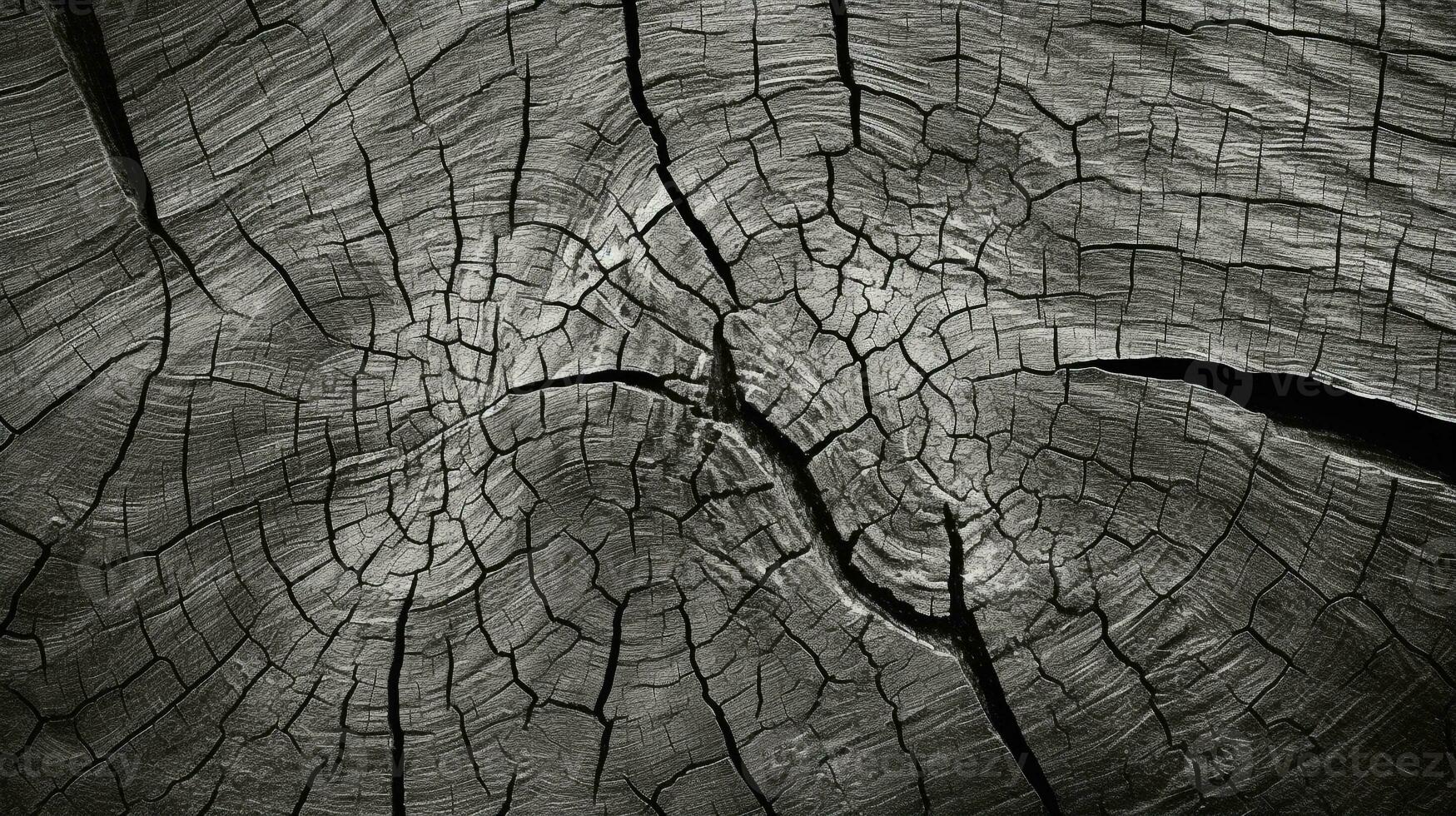 Detailed Texture of Tree Bark in Monochrome with an Organic Feel, Ideal for Environmental Campaigns AI Generative photo