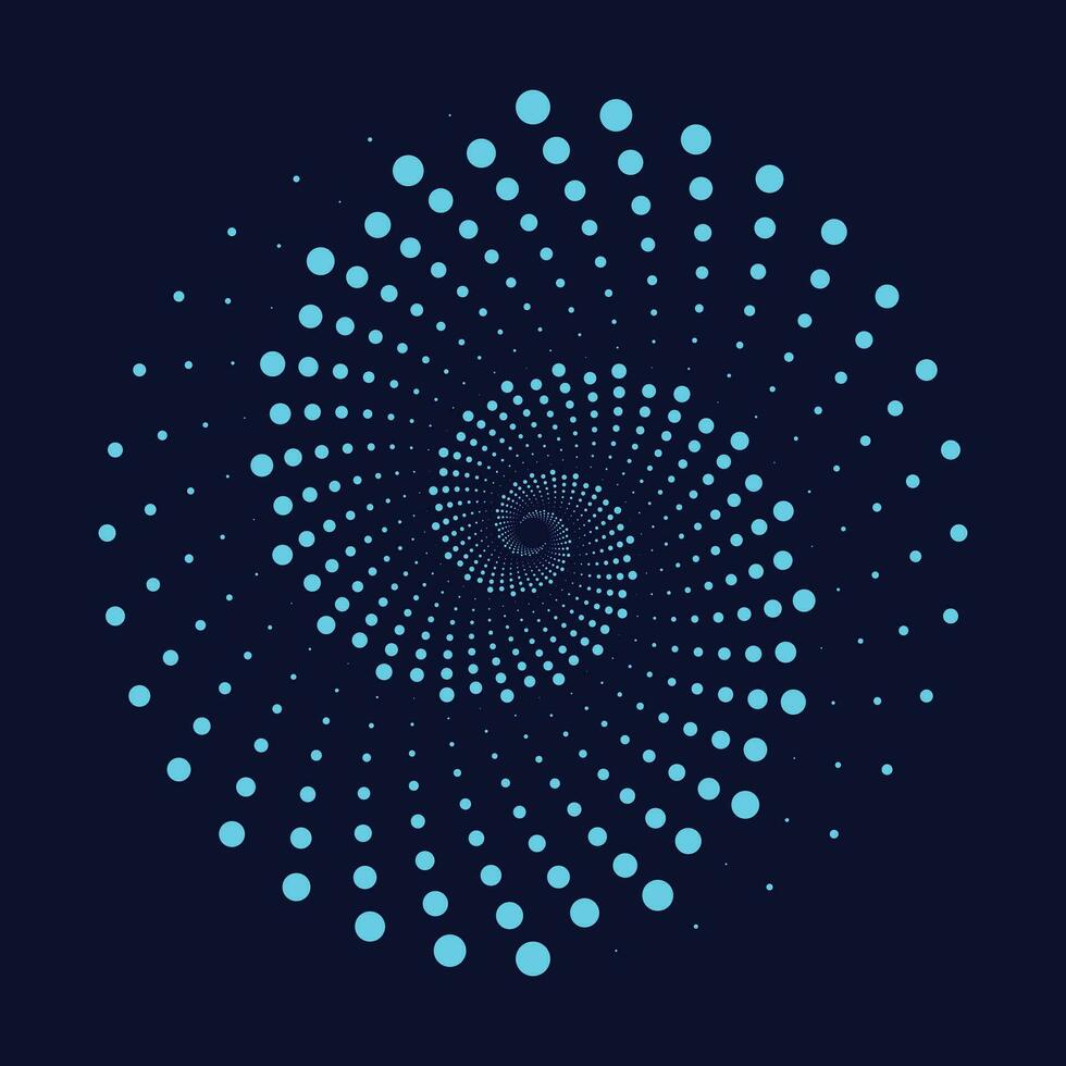 Stylish Spiral Dot Abstract Geometric Design Illustration vector