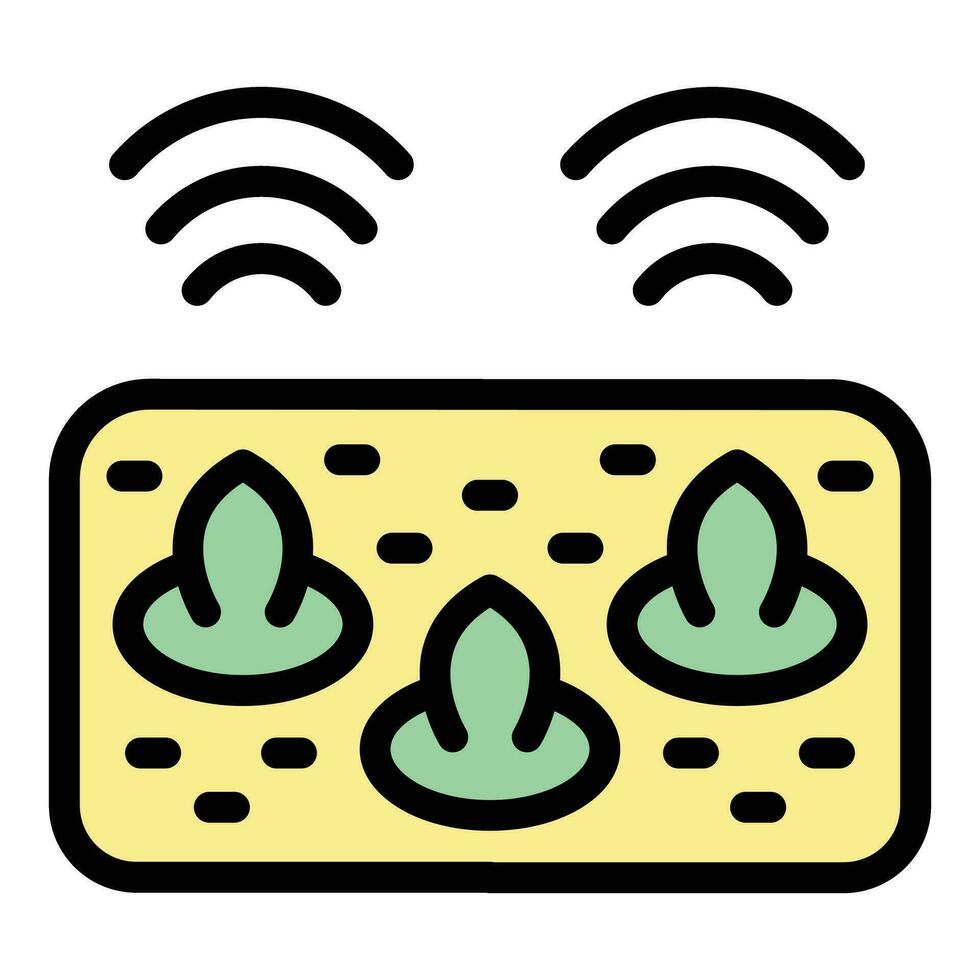 Sensor plant garden icon vector flat