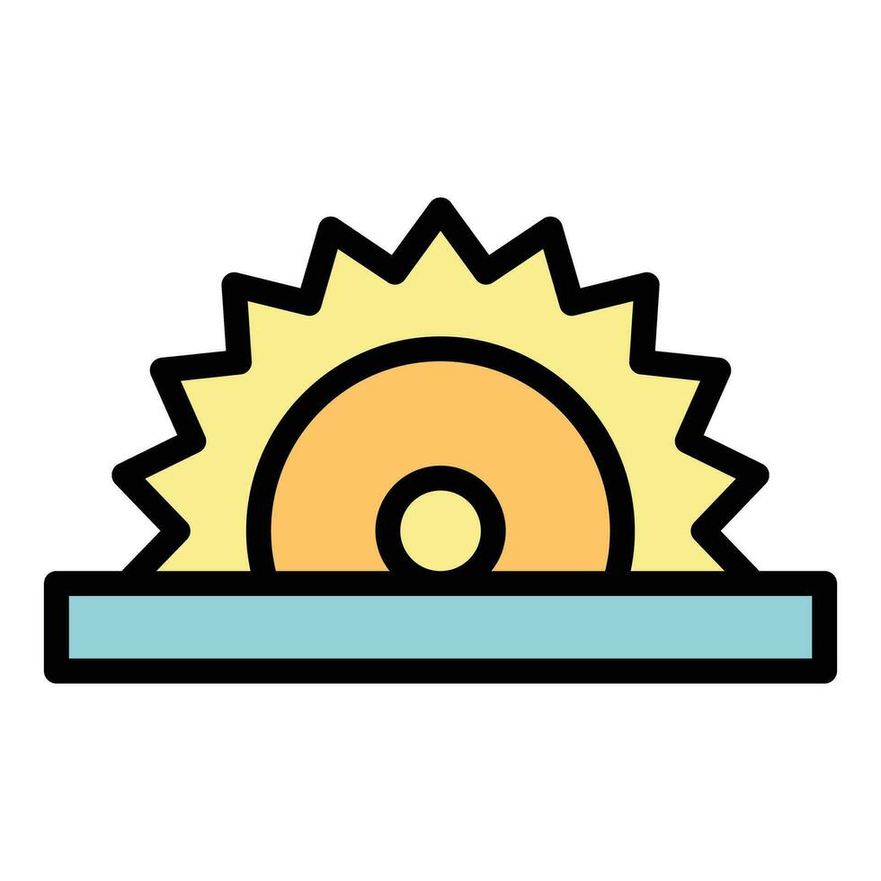 Circular saw icon vector flat