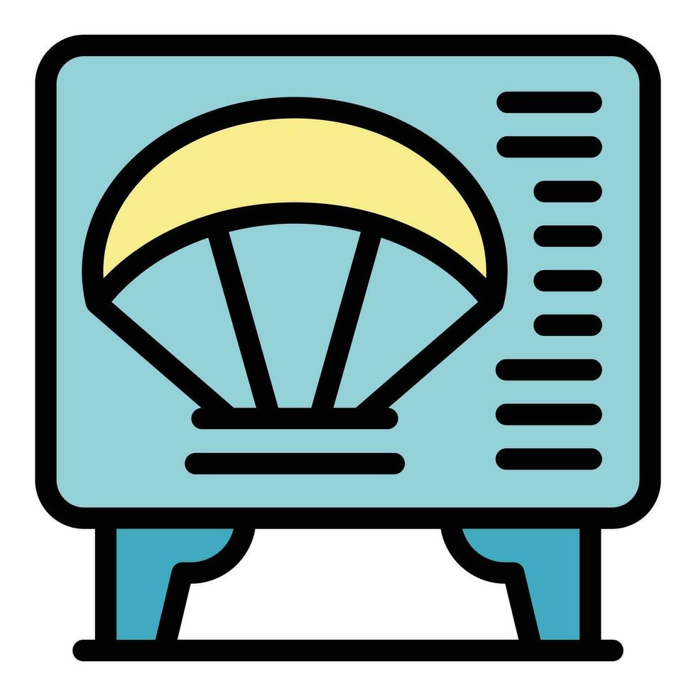 Board wind kite icon vector flat