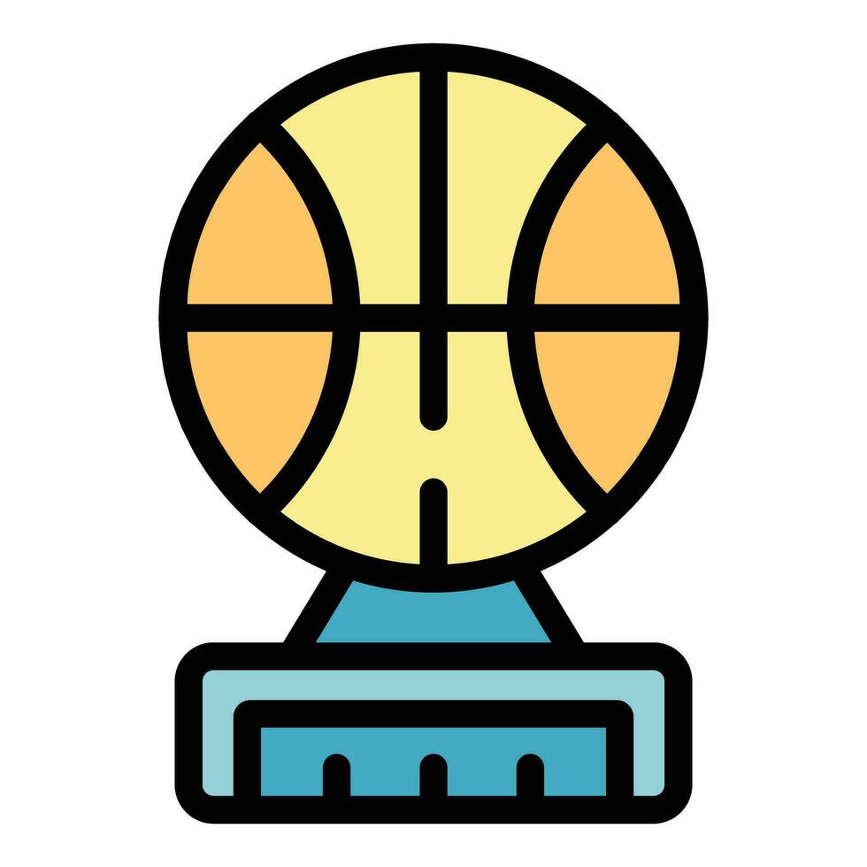 Basketball cup icon vector flat