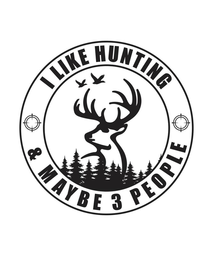 hunting maybe 3people hunting t-shirts design vector