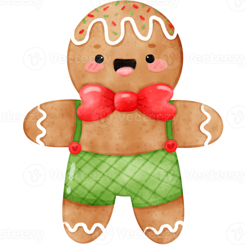 Gingerbread, Christmas Cookie, Cookies, illustration watercolor png
