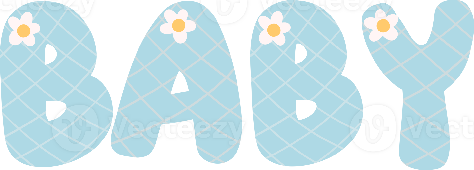 Baby shower boy, blue baby word png