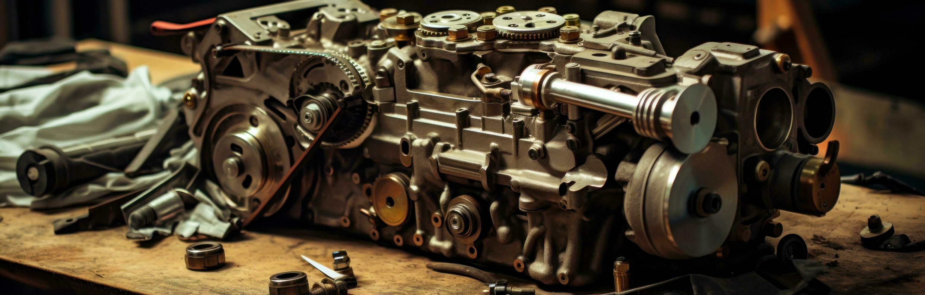 Auto engine mechanic photo