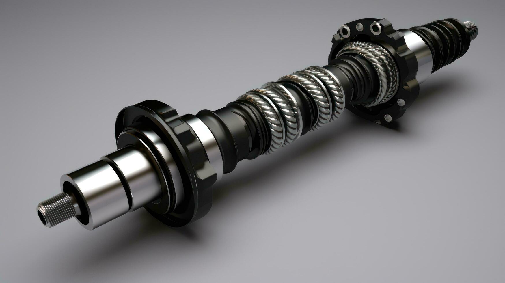 Metal car driveshaft photo