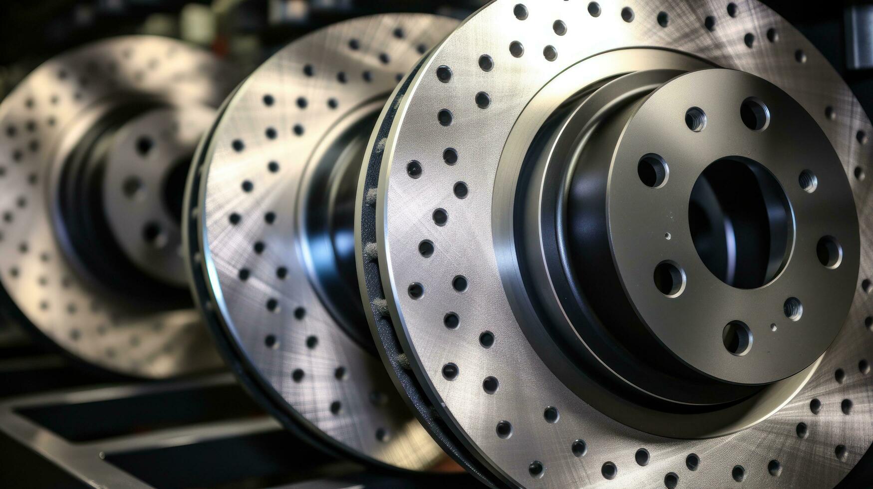 Automobile brake disc, horizontal section view photo