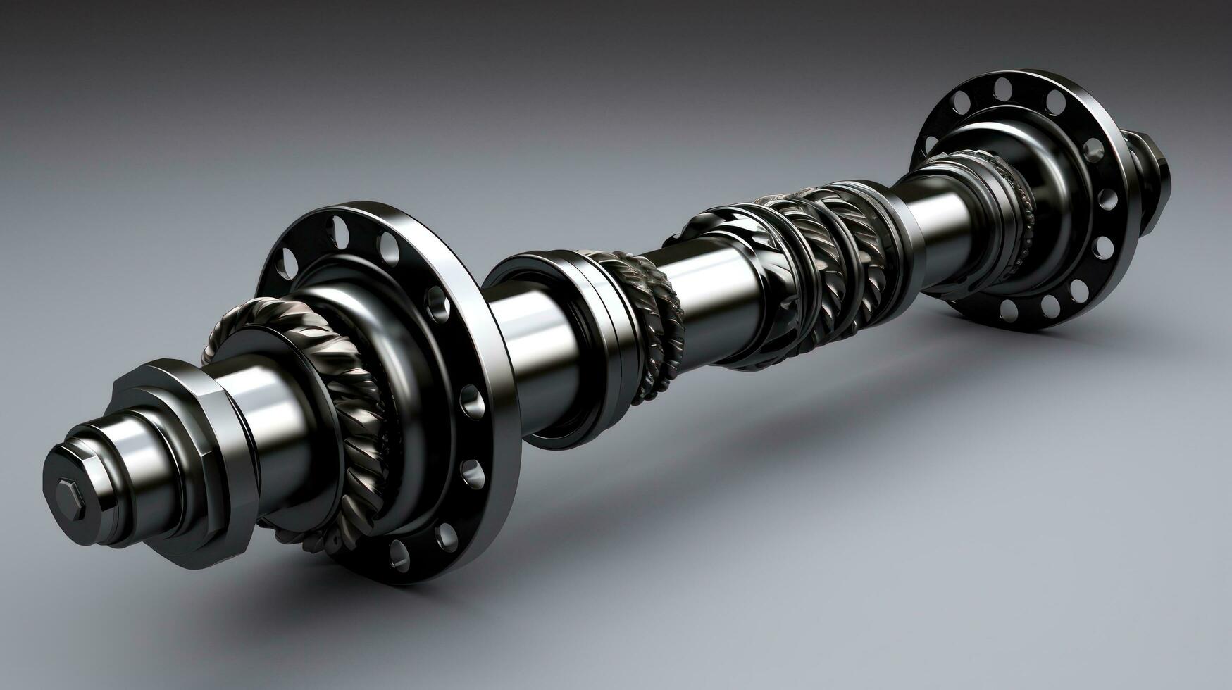 Metal car driveshaft photo