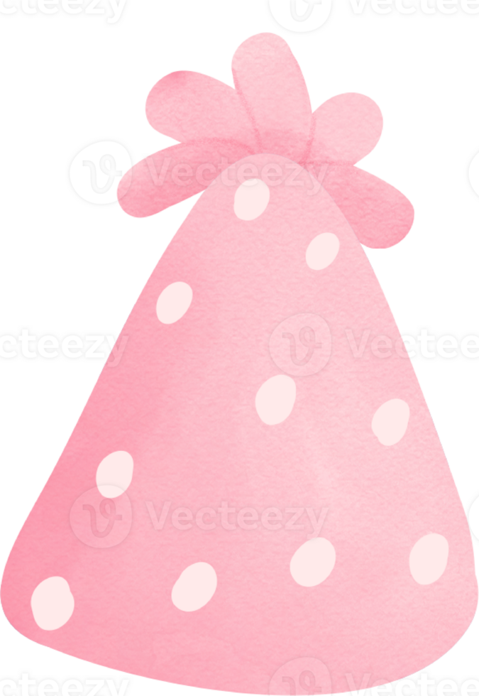 cute pink birthday party hat png