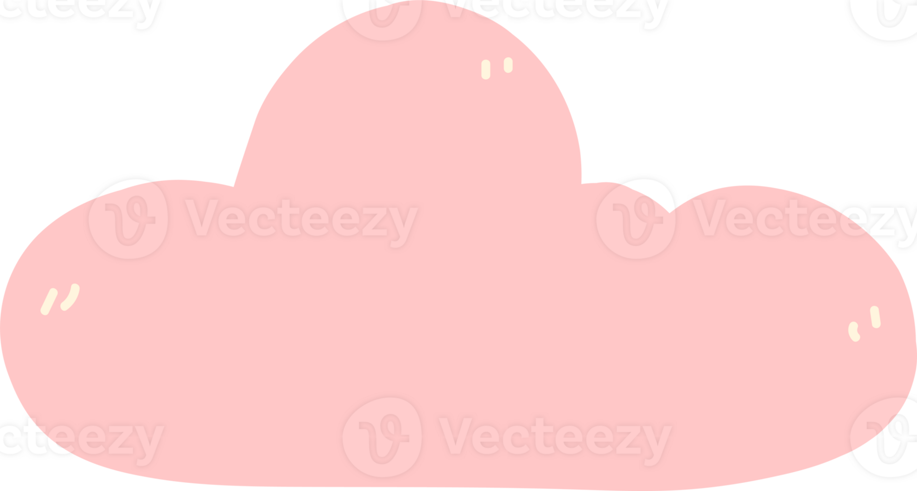 Cute pink cloud, baby shower girl decoration png