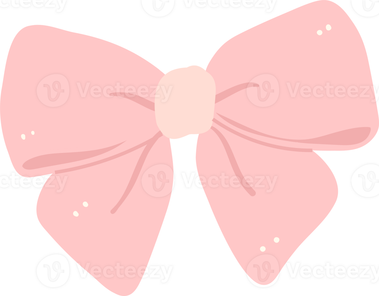 Cute pink hair bow, baby shower girl decoration png