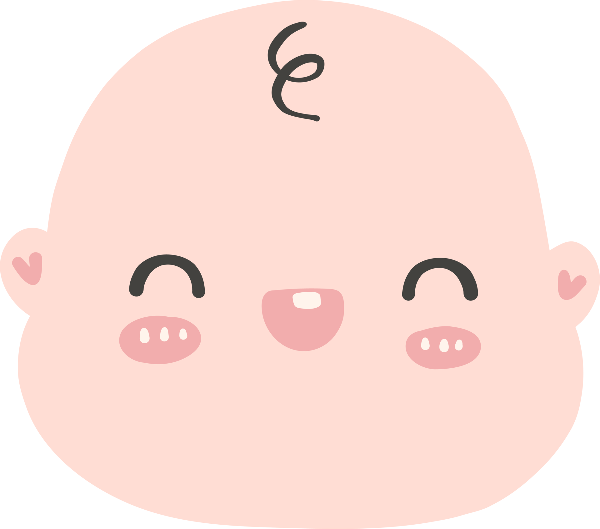 Newborn baby boy happy face 28719955 png