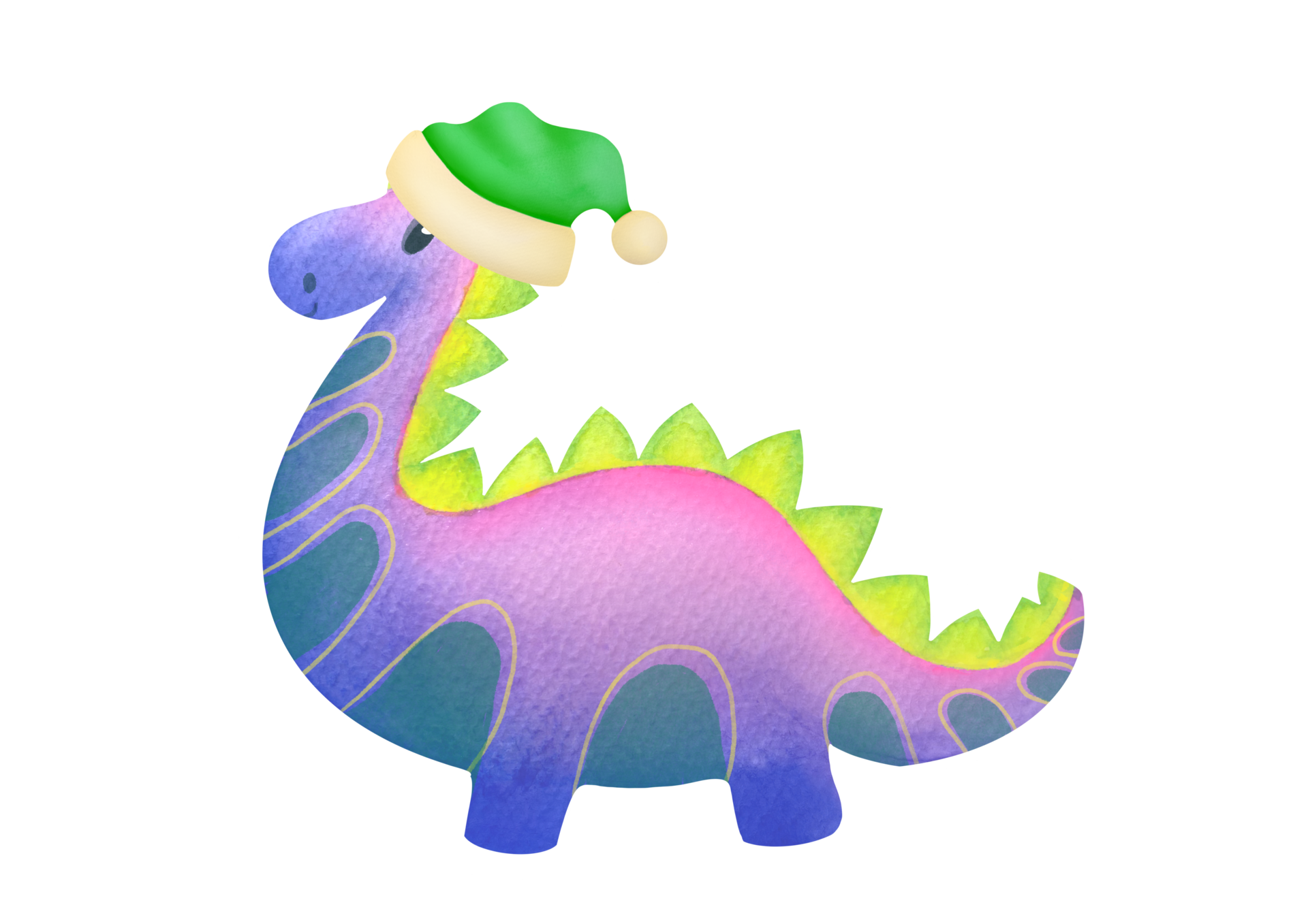 Fofa Aguarela Drag o Dentro Verde Papai Noel Chap u Isolado Em fofa-aguarela-drag-o-dentro-verde-papai-noel-chap-u-isolado-em